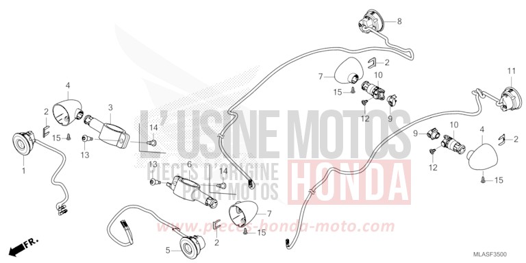 CLIGNOTANT de CMX 1100 "Rebel" PEARL HAWKSEYE BLUE (PB409) de 2025